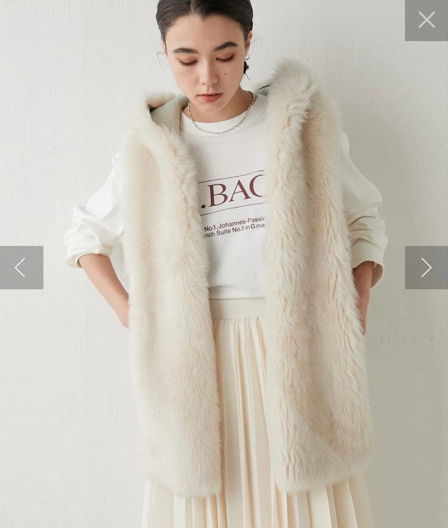 セール　ウィムガゼット　フーデッドファージレ　エクリュ