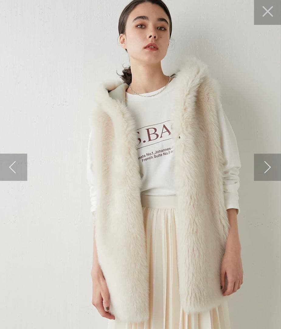 セール　ウィムガゼット　フーデッドファージレ　エクリュ