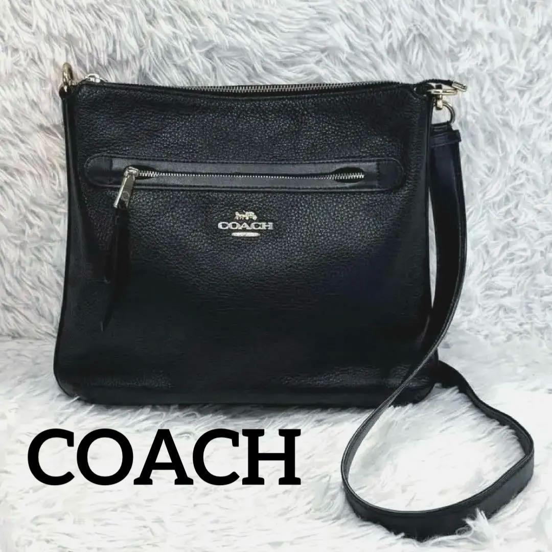【美品】　コーチ F34823 バッグ ショルダーバッグ 黒 coach 肩掛け