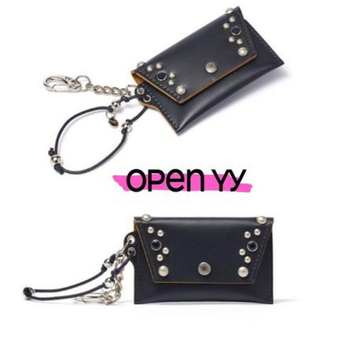 新品未使用OPEN YY stud card case keychain