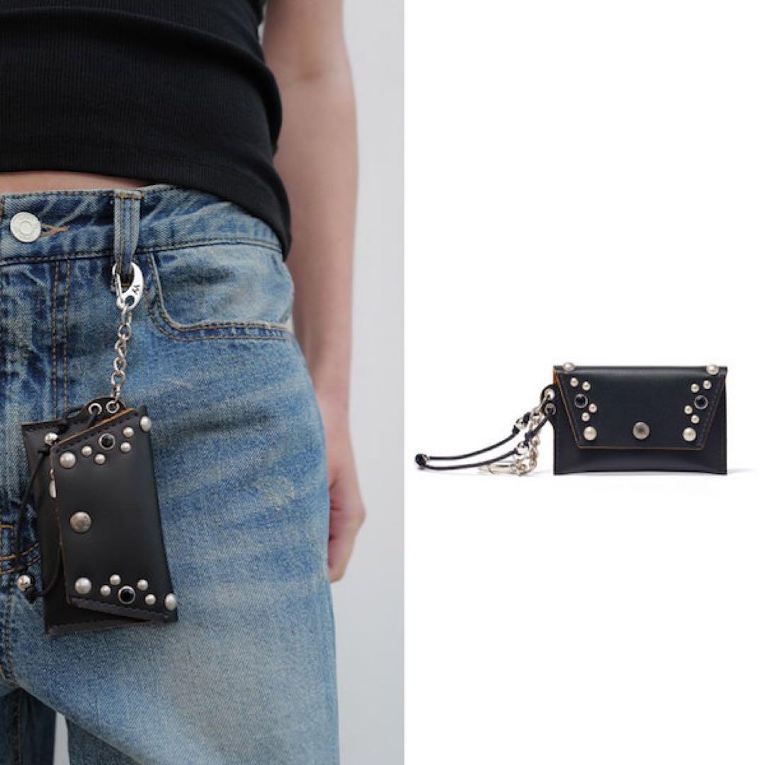 新品未使用OPEN YY stud card case keychain