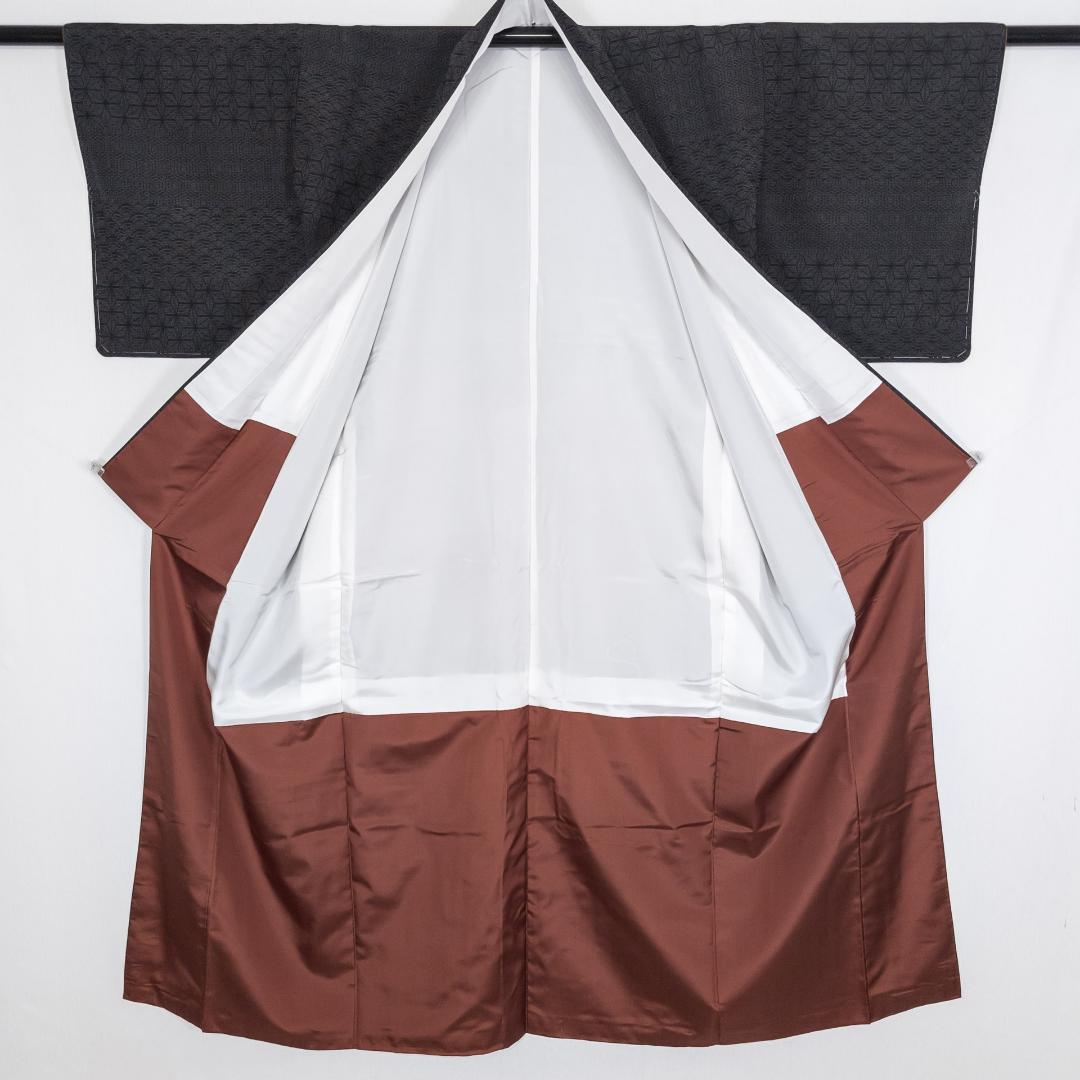 ふくちゃん R8SK113 本塩沢 紬 やまだ織 しつけ糸 麻の葉 正絹