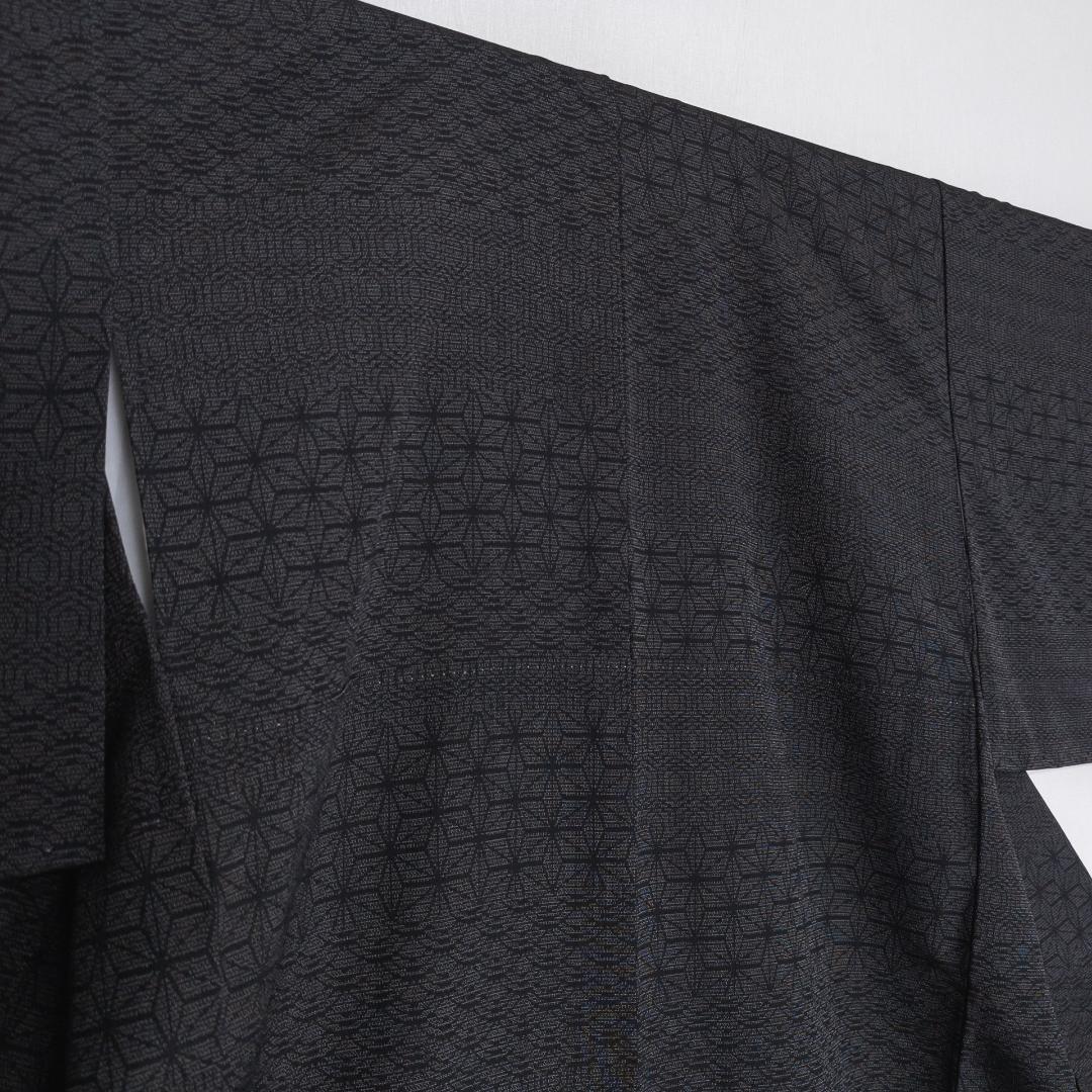 ふくちゃん R8SK113 本塩沢 紬 やまだ織 しつけ糸 麻の葉 正絹