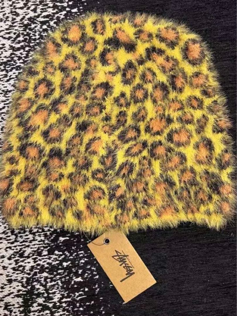 STUSSY ヒョウ柄 ニット帽 人気