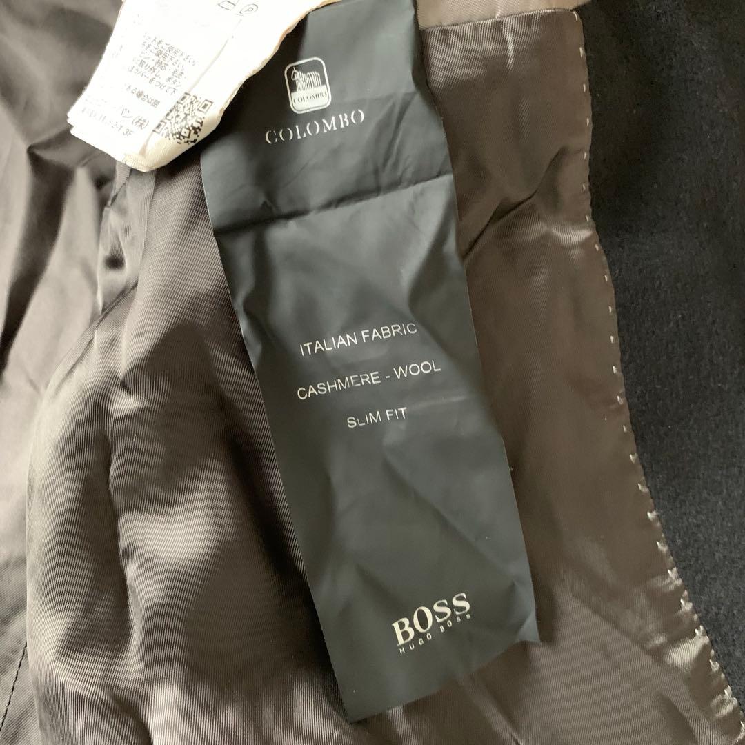 美品　HUGO BOSS チェスターコート　カシミヤ　ブラック　50