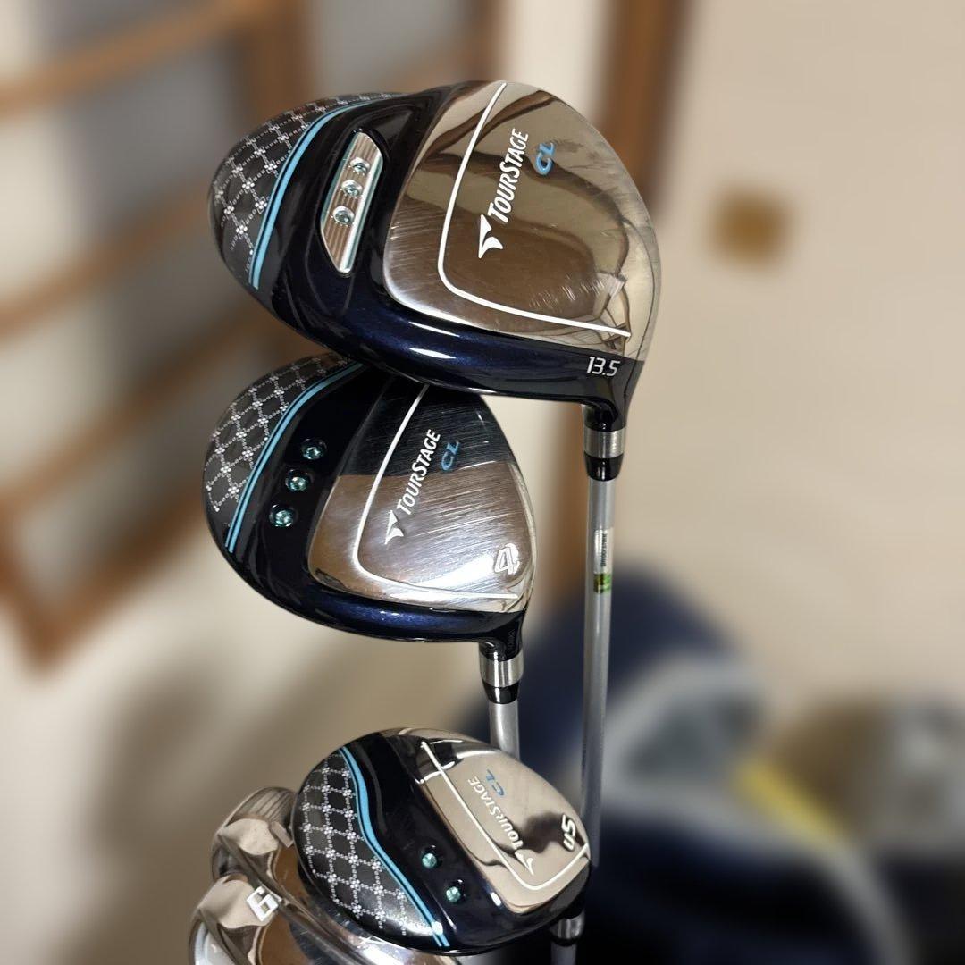 ツアーステージレディースクラブ8本初心者セットゴルフバック付き