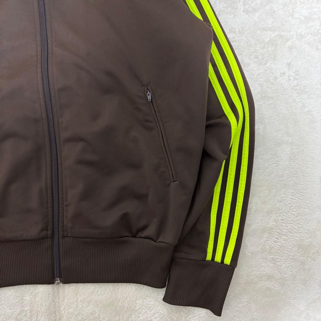 アディダス　ブラウン×ネオンイエロー　ファイヤーバード　トラックジャケット