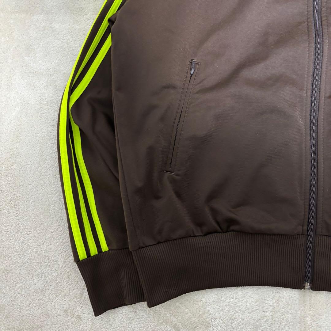 アディダス　ブラウン×ネオンイエロー　ファイヤーバード　トラックジャケット