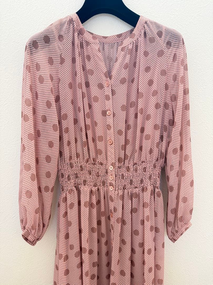 アナイ　ドットワンピース　ロングワンピース　シフォンワンピース