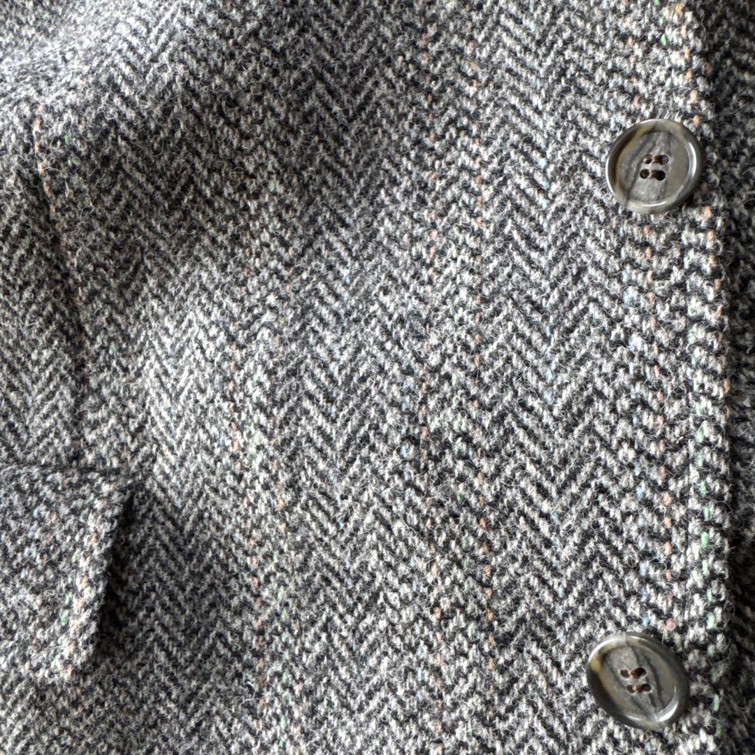 ハリスツイード　ウール　ジャケット　XL〜XXL程度　USA製