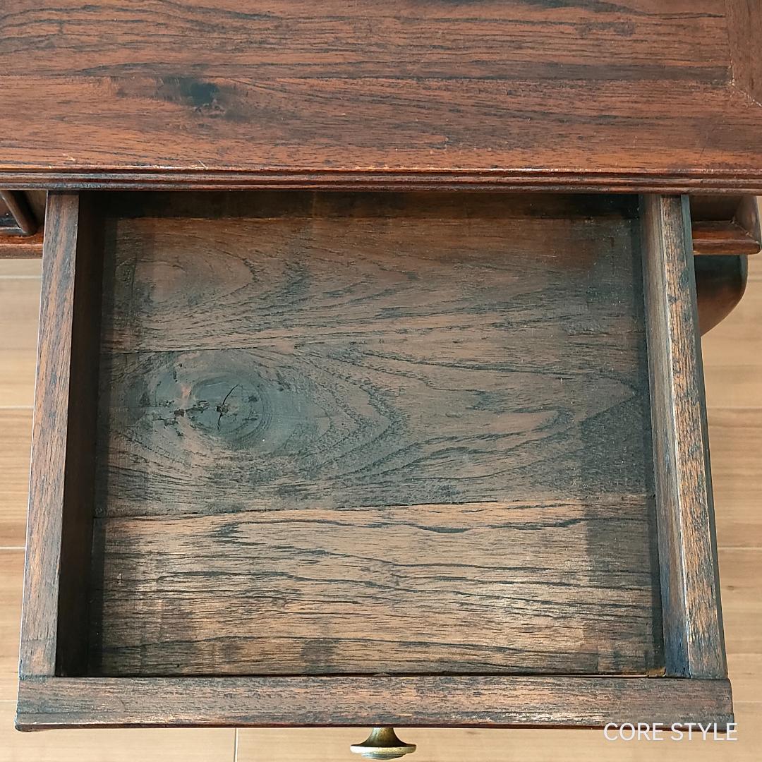 アンティーク　猫脚スクエアテーブル　コンソール　A86