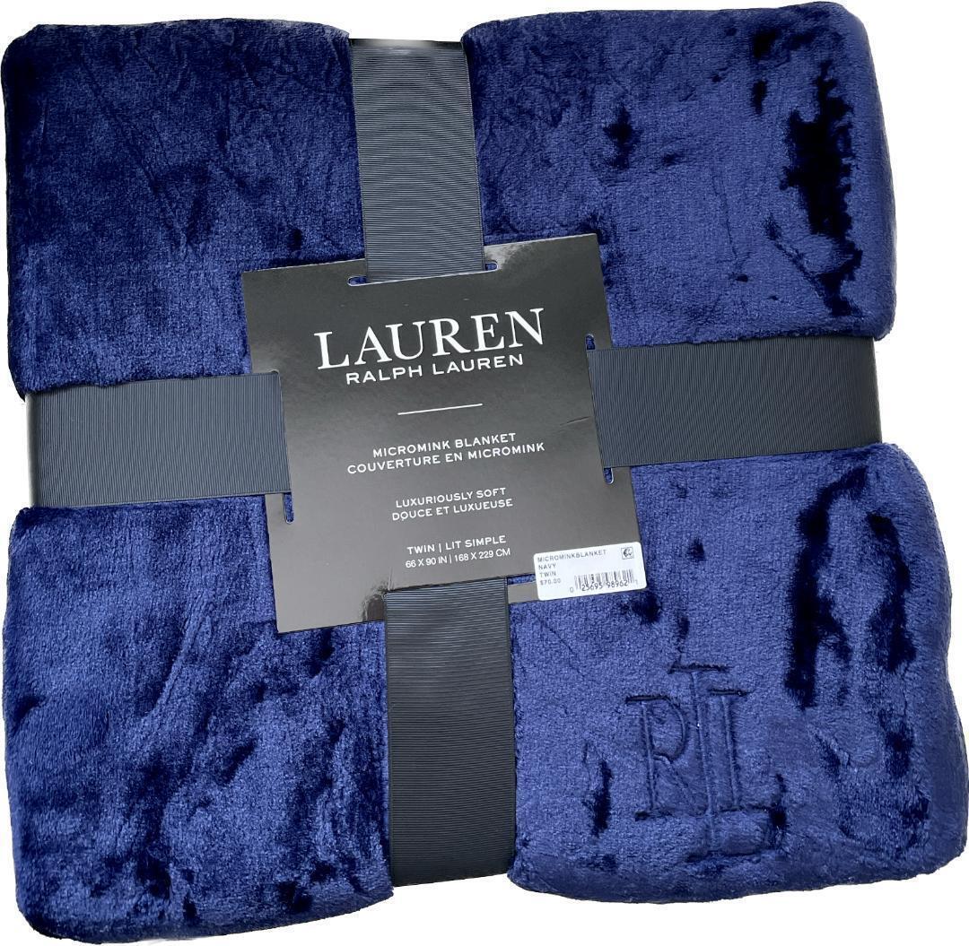 【新品】ラルフローレン ロゴ入り 毛布ブランケット 168x 229cm