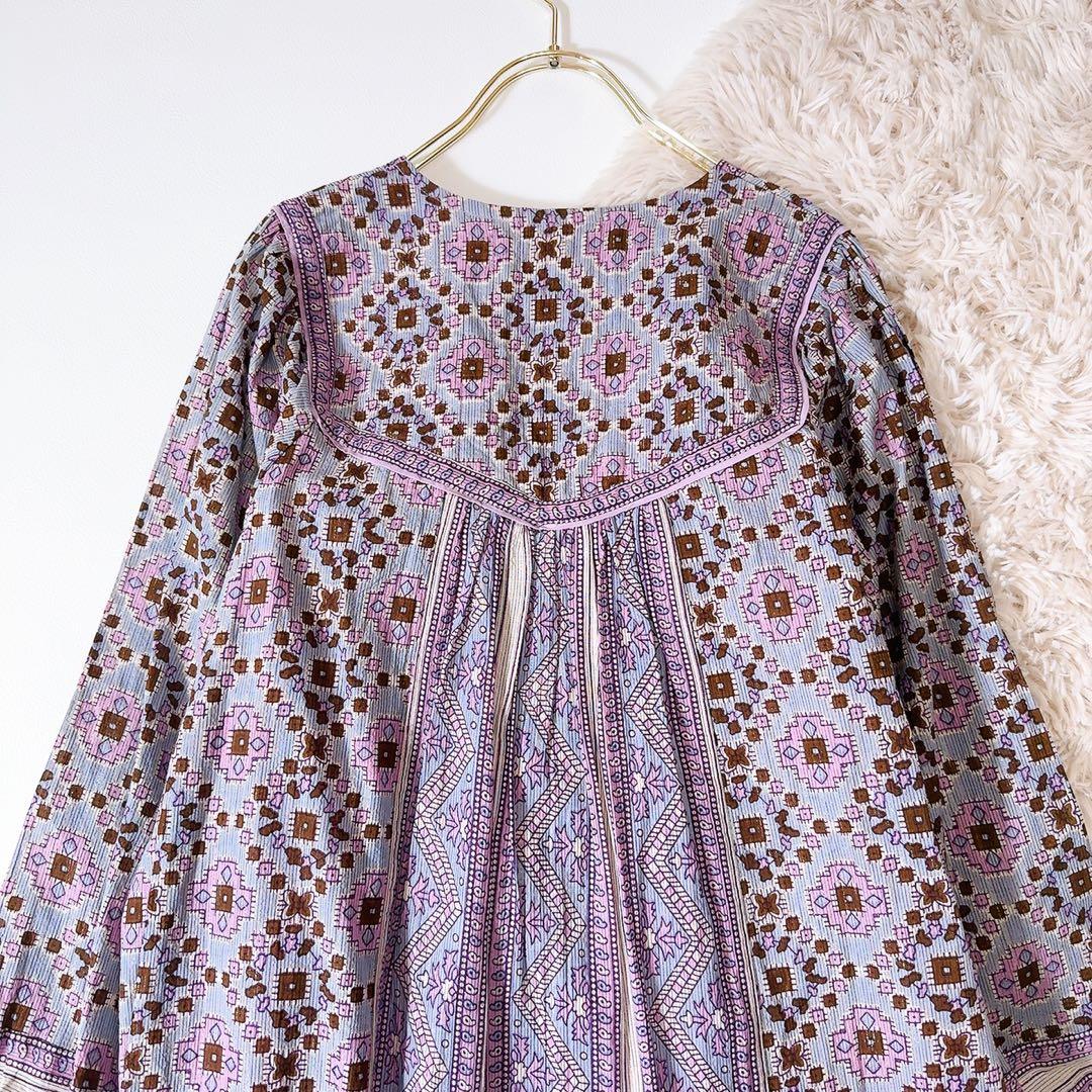 未使用級ꕥサラマリカ 2024 完売品 カリーナスクエアプリントタッセルドレス