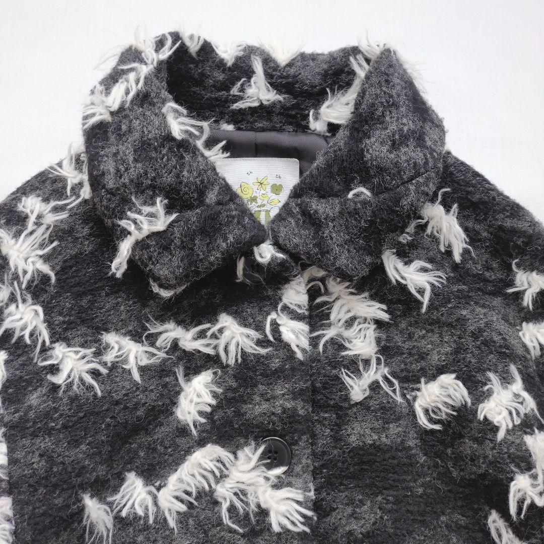 t.b　センソユニコ　コート　コクーンシルエット　グレー　フリンジ　日本製　38