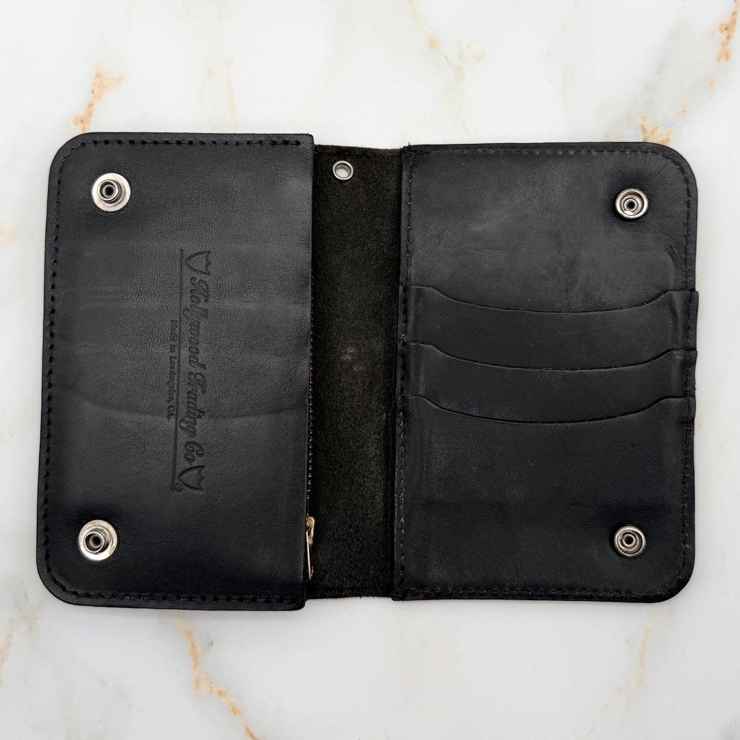 HTC ミディアムウォレット ターコイズ サンバースト スタッズ ブラック