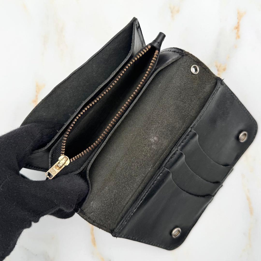 HTC ミディアムウォレット ターコイズ サンバースト スタッズ ブラック