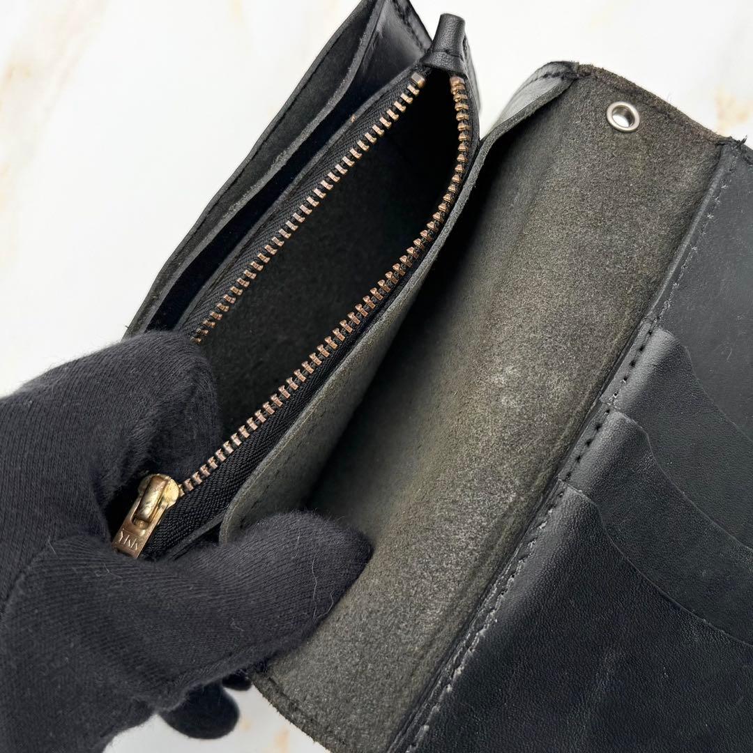 HTC ミディアムウォレット ターコイズ サンバースト スタッズ ブラック