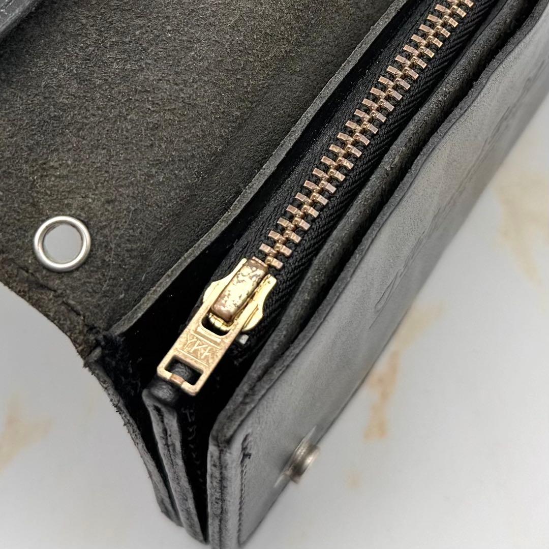 HTC ミディアムウォレット ターコイズ サンバースト スタッズ ブラック