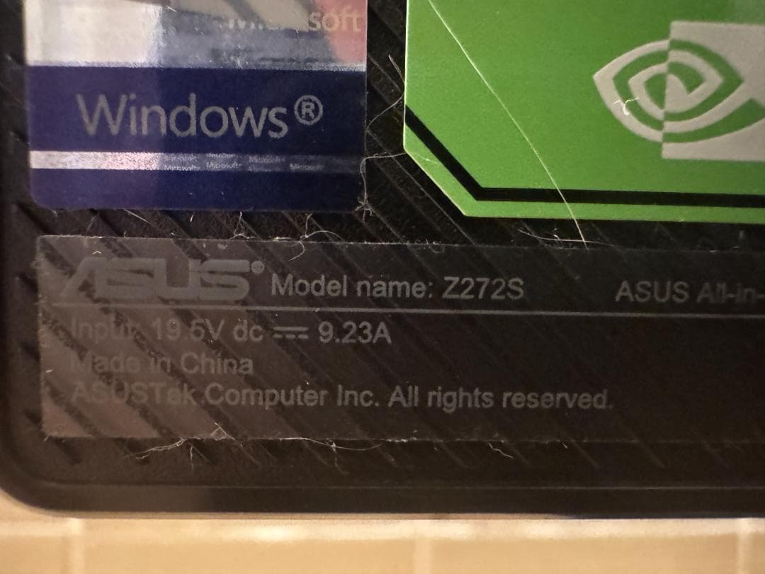 ASUS Zen AiO Z272SDK メモリ16G SSD 512G 一体型