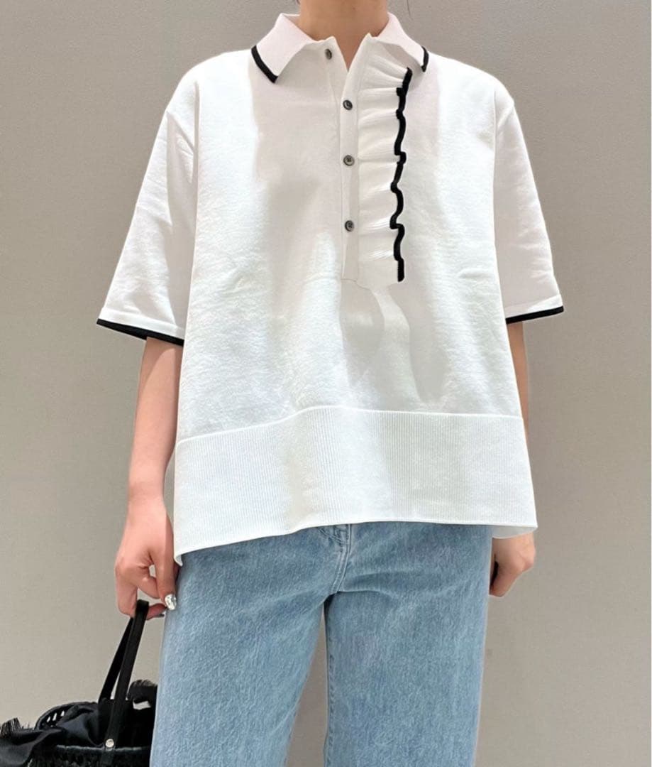 【新品未使用】UNITED ARROWS ミニマルフリル ニット 5SL