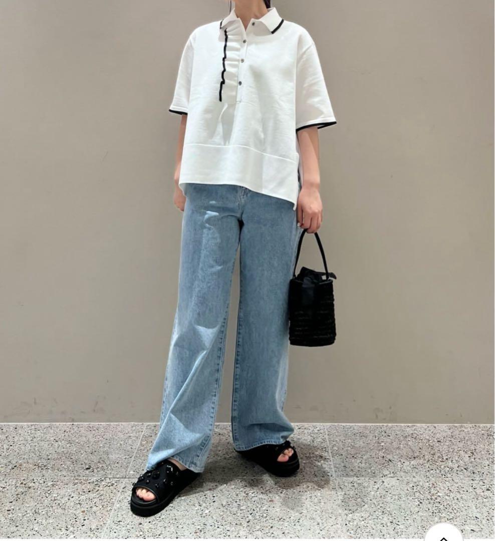 【新品未使用】UNITED ARROWS ミニマルフリル ニット 5SL