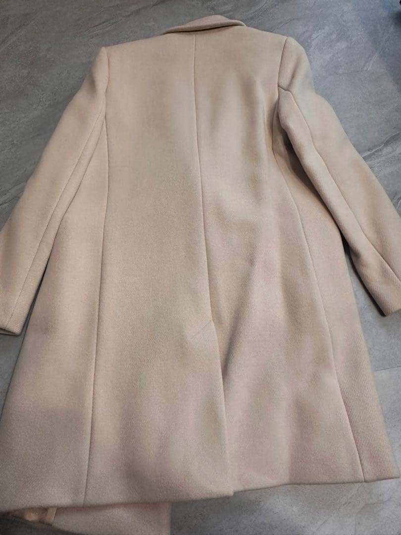 sezane SÉZANE ベージュ ダブルブレスト チェスターコート 36