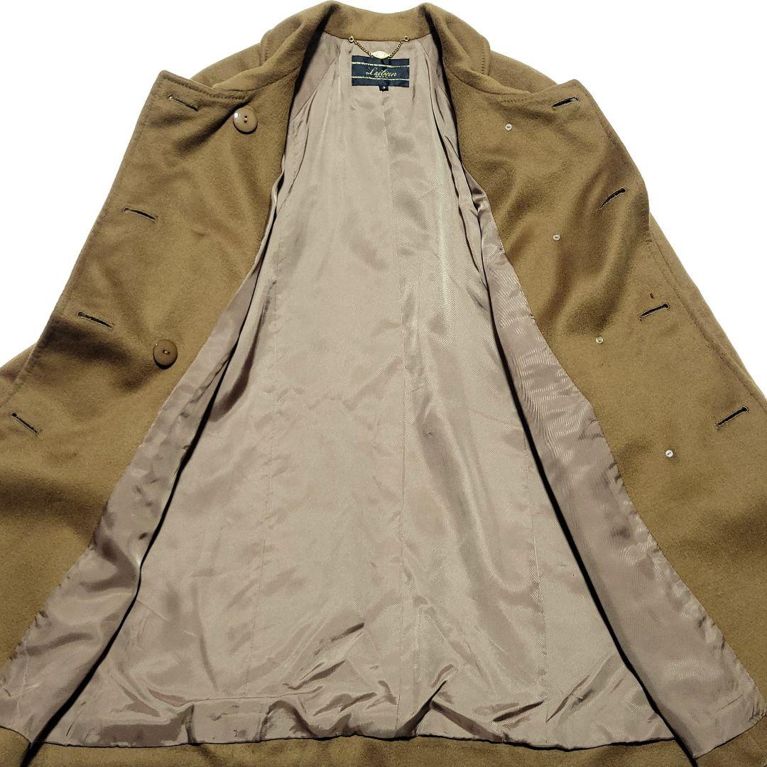 【未使用級 カシミヤ100%】レリアン　ロングコート ダブルブレスト キャメル