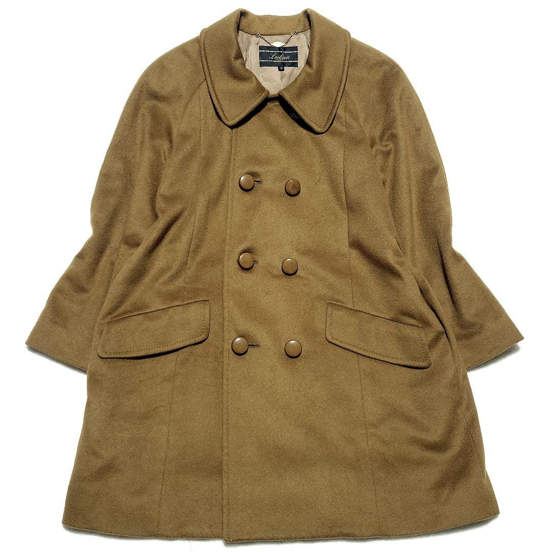 【未使用級 カシミヤ100%】レリアン　ロングコート ダブルブレスト キャメル