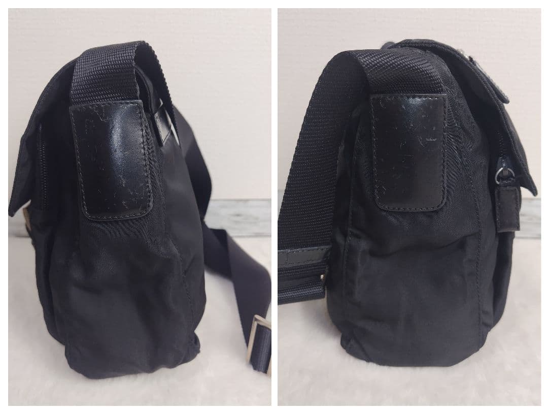 ✨ PRADA ✨ショルダーバッグ ナイロン フラップ ベルト 黒