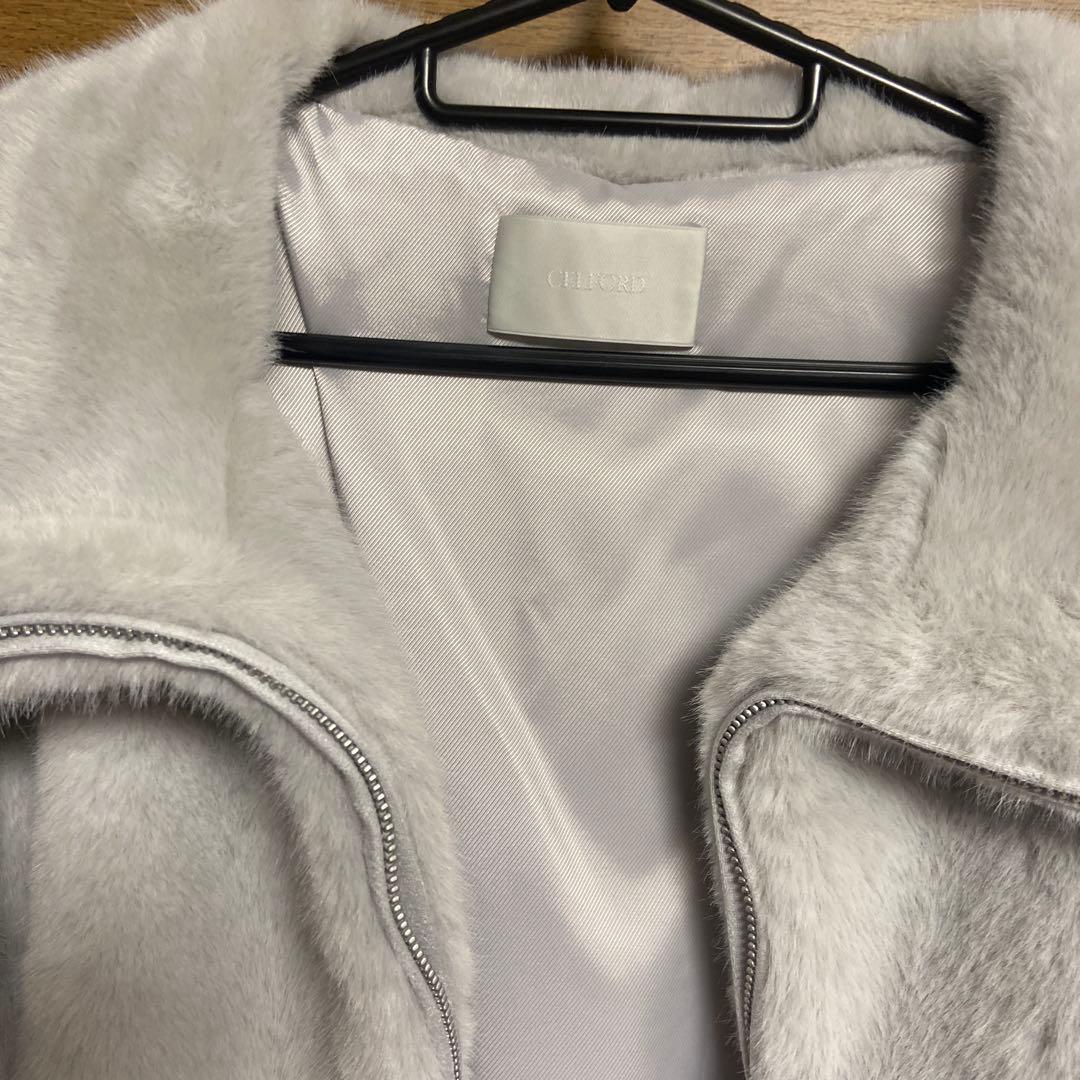 CELFORD ビッグカラーペプラムファージャケット