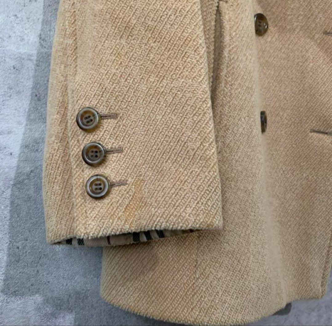 b*e様 バーバリー　ウールコート　ハーフ　アンゴラ混　ノヴァチェック　クリーム
