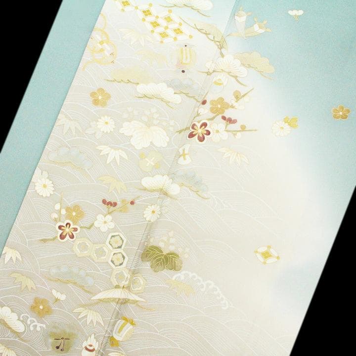 入学園式・ご結婚式・お茶会に♪　大人気モチーフ【宝尽くし文様】　新品の訪問着です