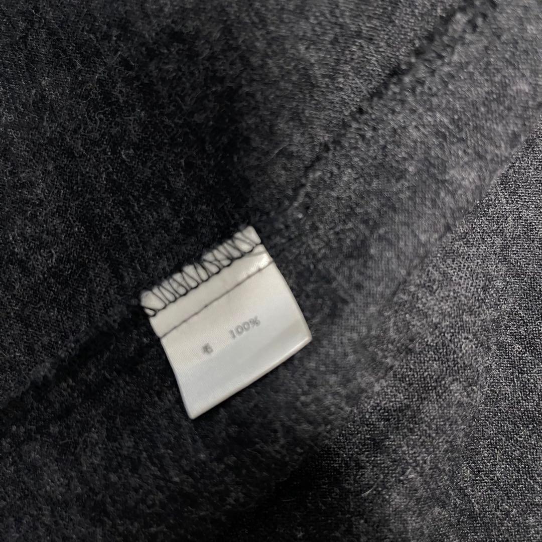 モユル　萌　ウールカットソーコート　チャコールグレー