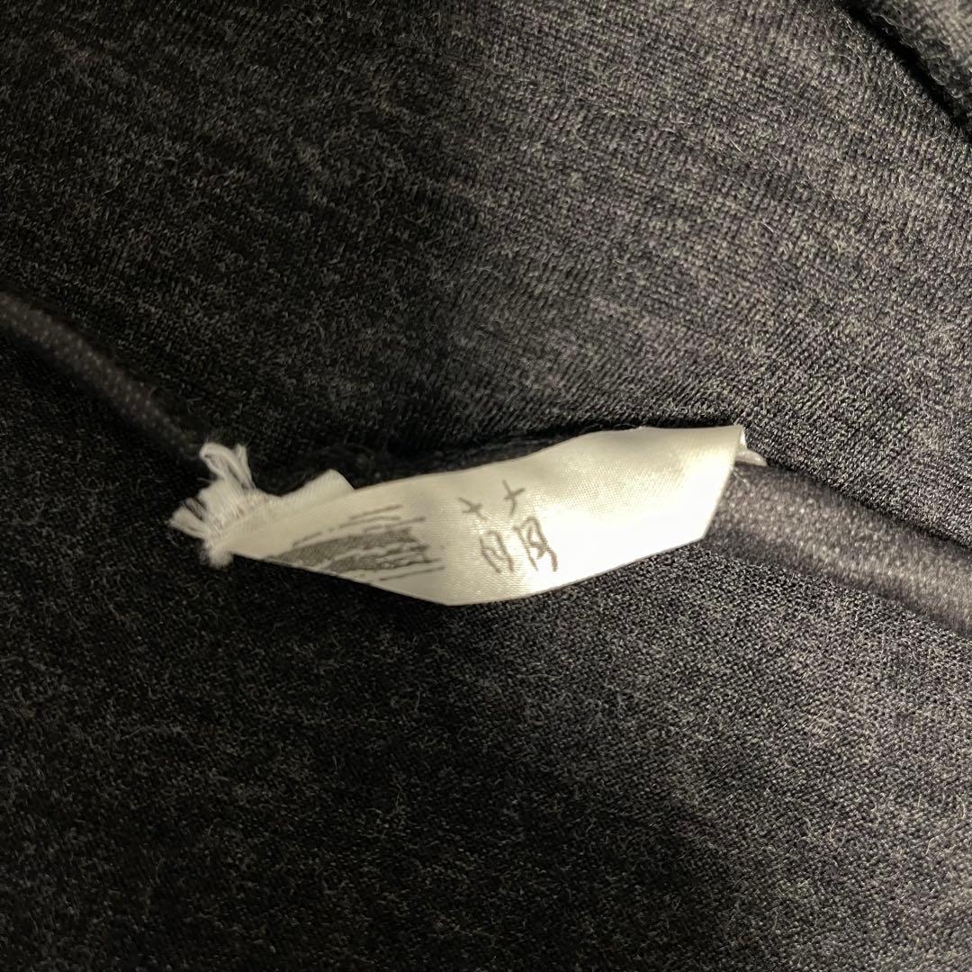 モユル　萌　ウールカットソーコート　チャコールグレー