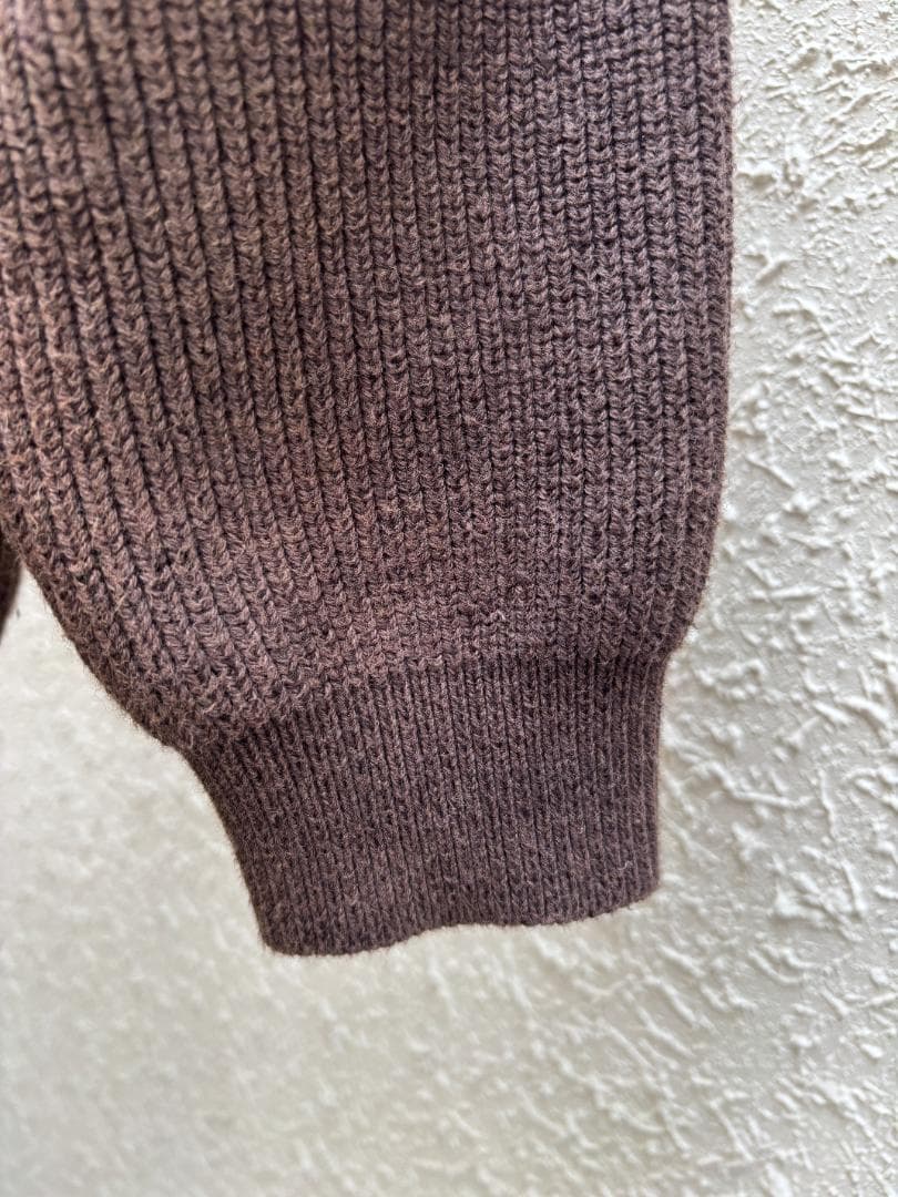 【値下げ中！】Steven Alan ニットポロシャツ　ダークブラウンMサイズ