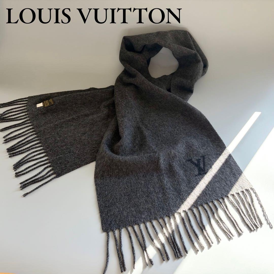 専用 ルイヴィトン マフラー カシミヤ100% LVロゴ メンズ レディース