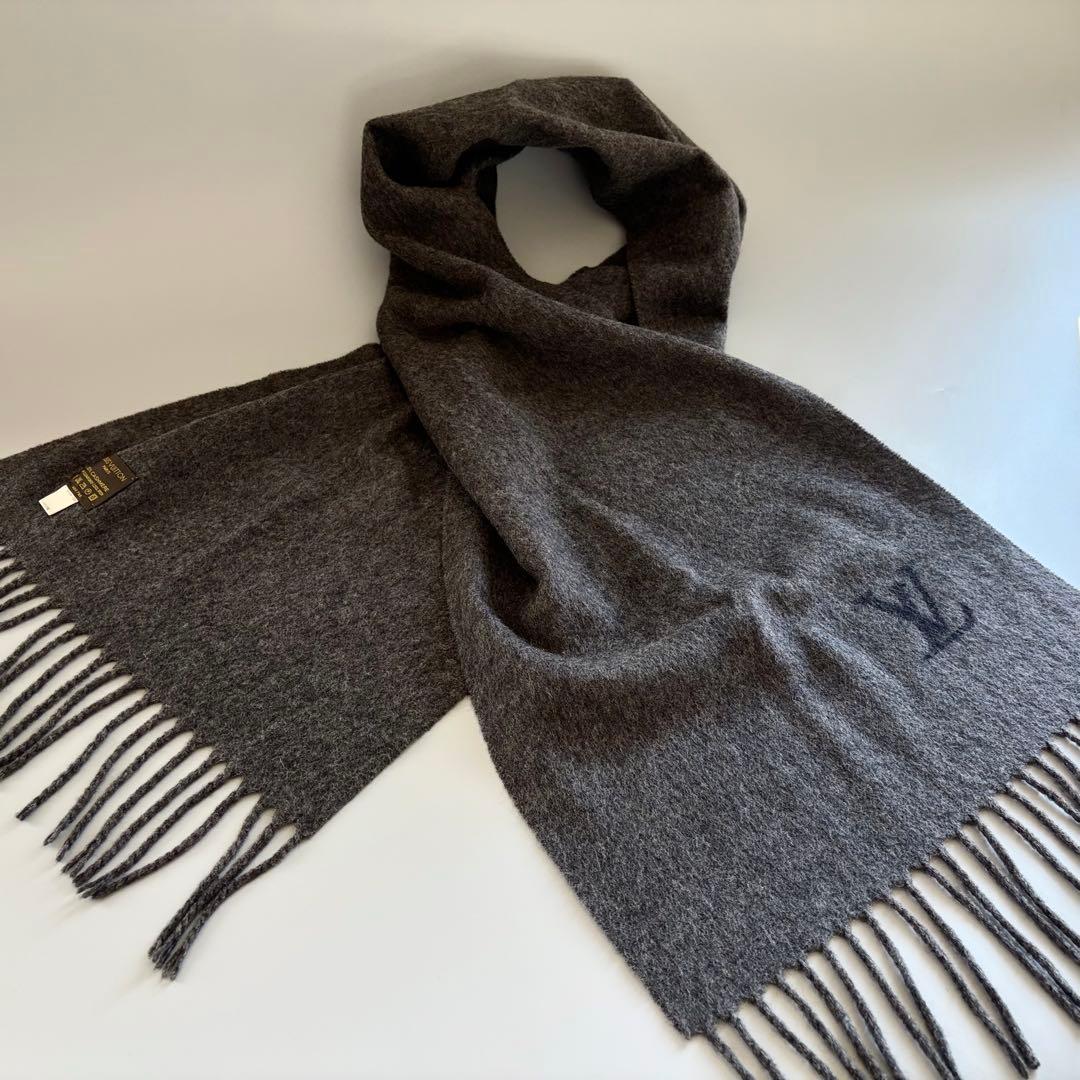 専用 ルイヴィトン マフラー カシミヤ100% LVロゴ メンズ レディース