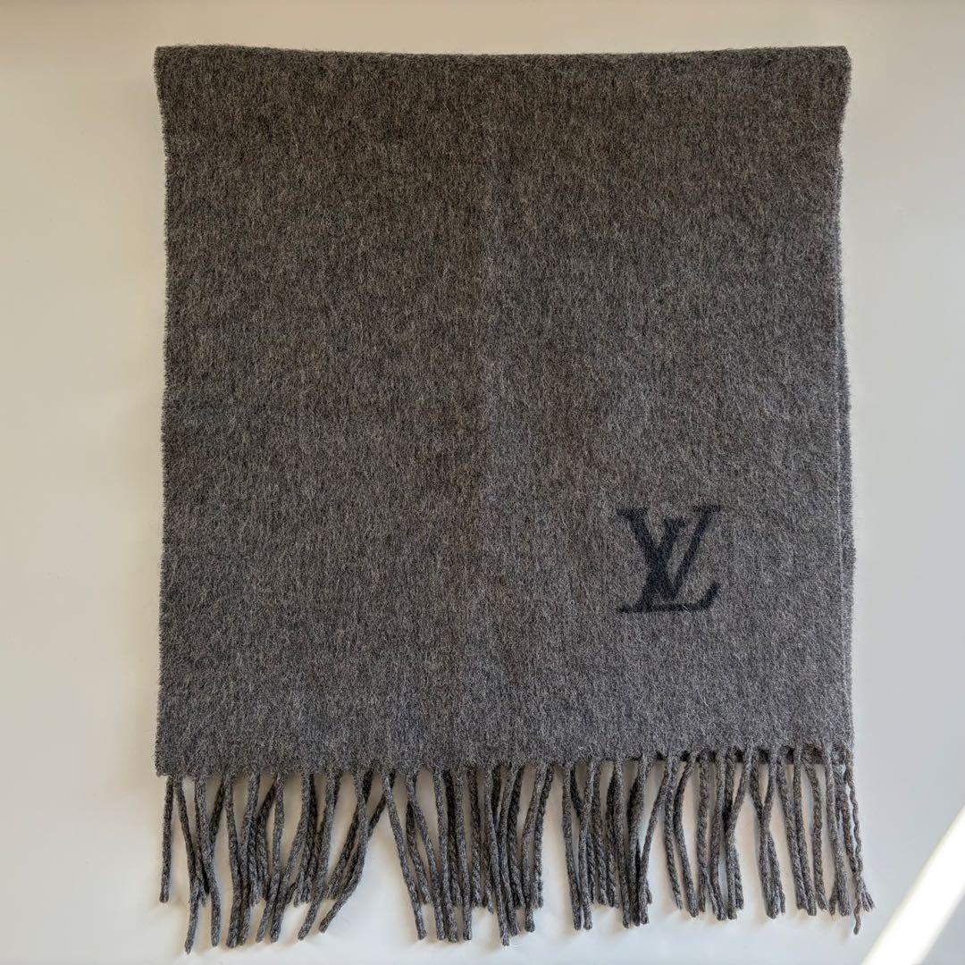 専用 ルイヴィトン マフラー カシミヤ100% LVロゴ メンズ レディース