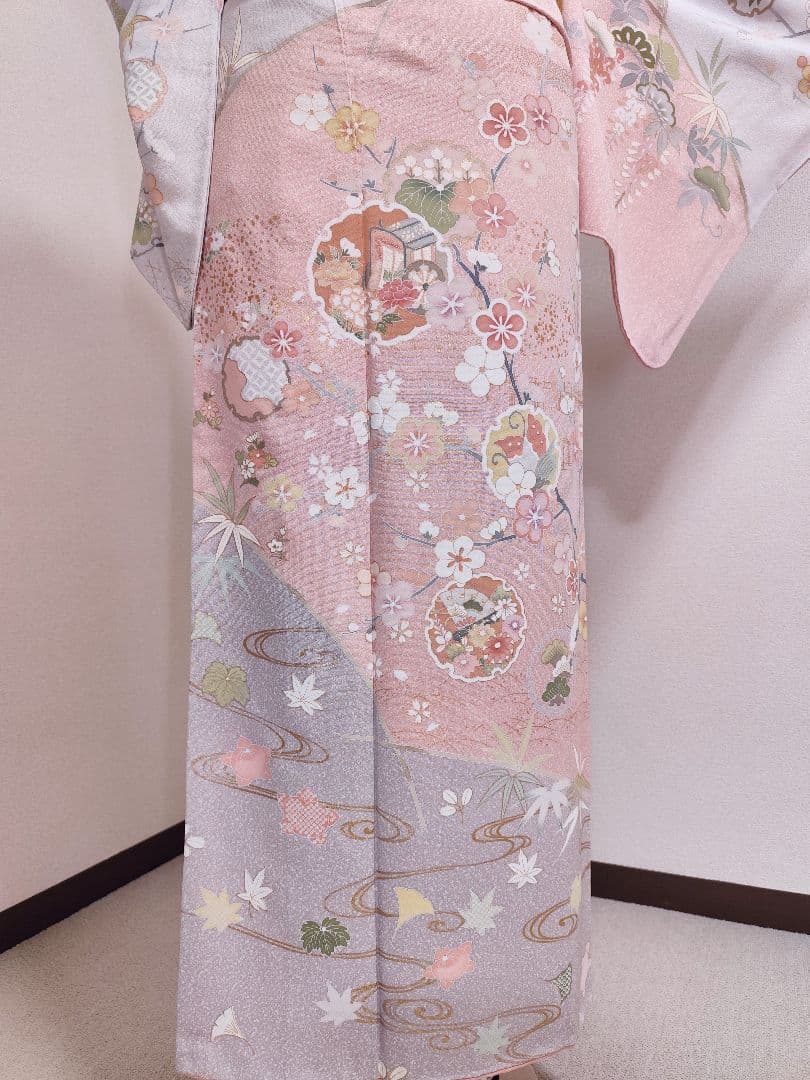 ❰6391❱ フルセット　訪問着　袋帯　帯〆　帯揚げ　正絹 入学式 七五三　着物