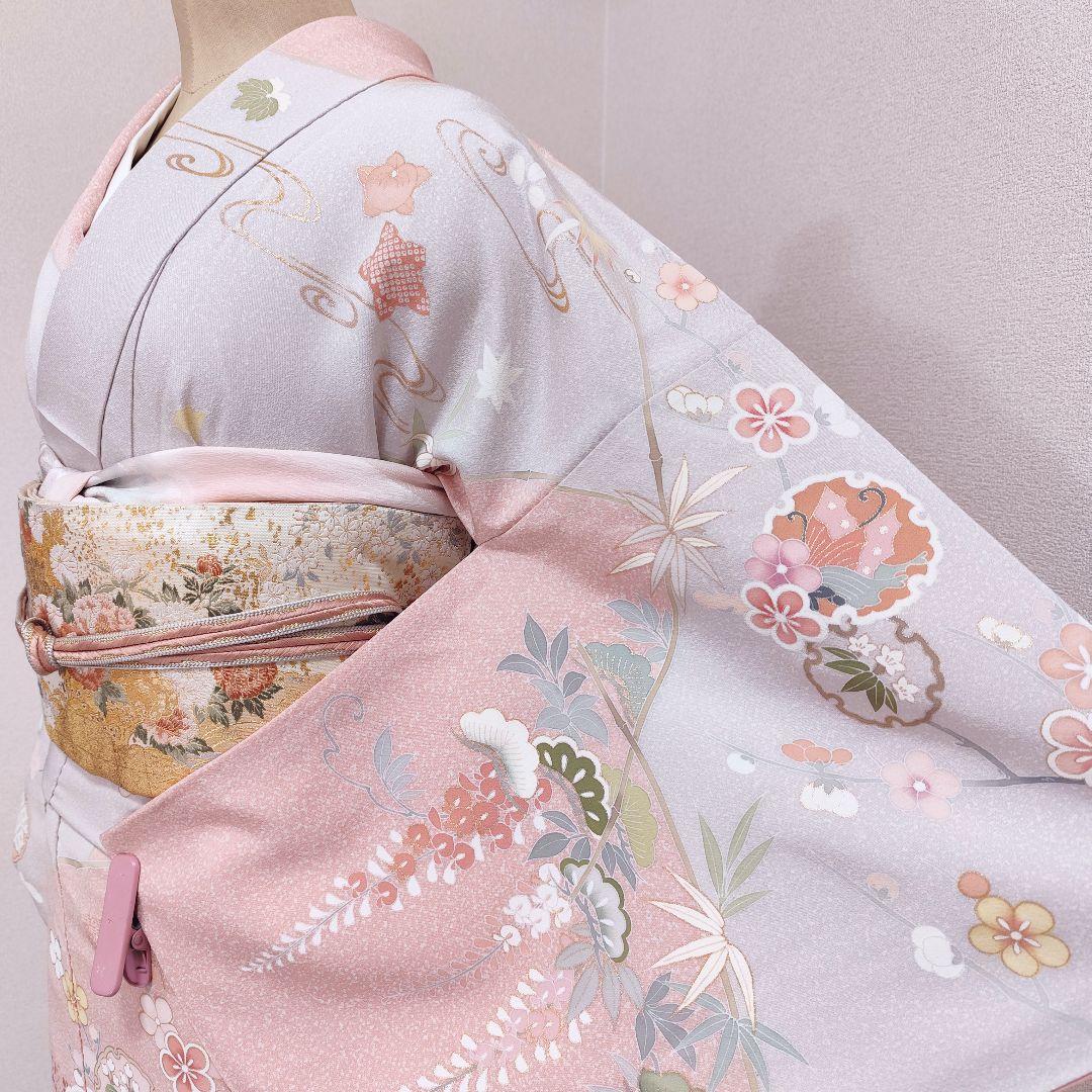 ❰6391❱ フルセット　訪問着　袋帯　帯〆　帯揚げ　正絹 入学式 七五三　着物