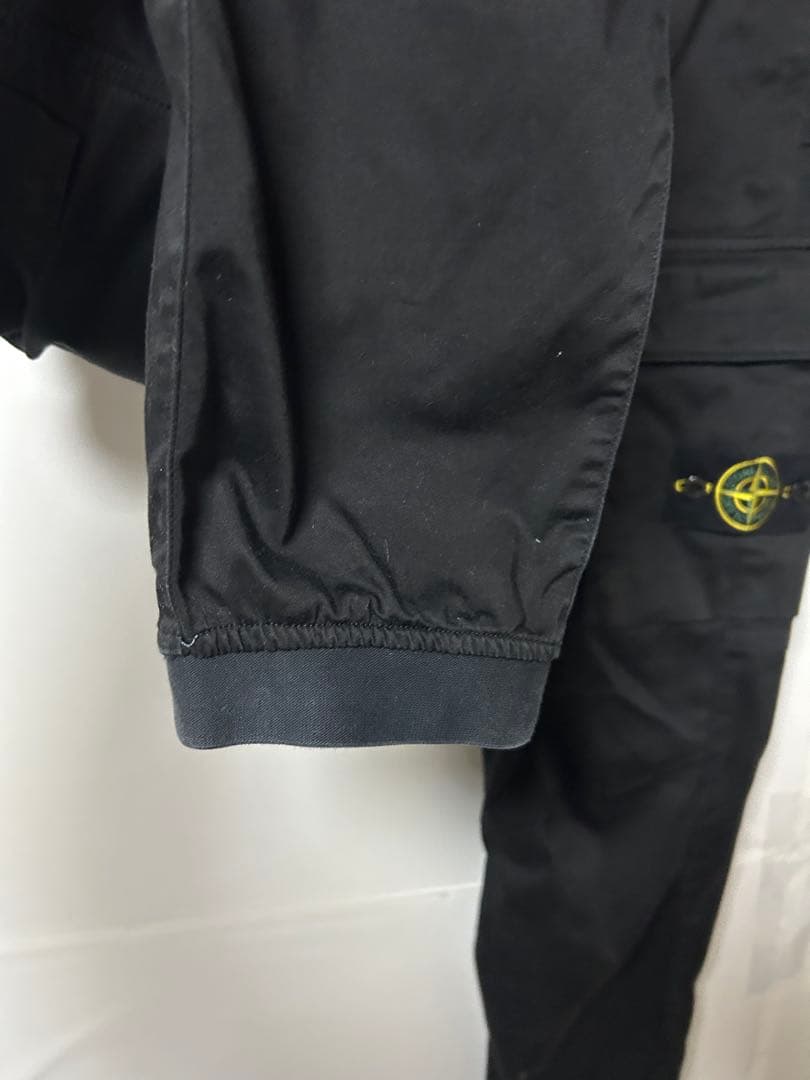 stone  ストーンアイランド　カーゴパンツ　ブラック　リブ付き