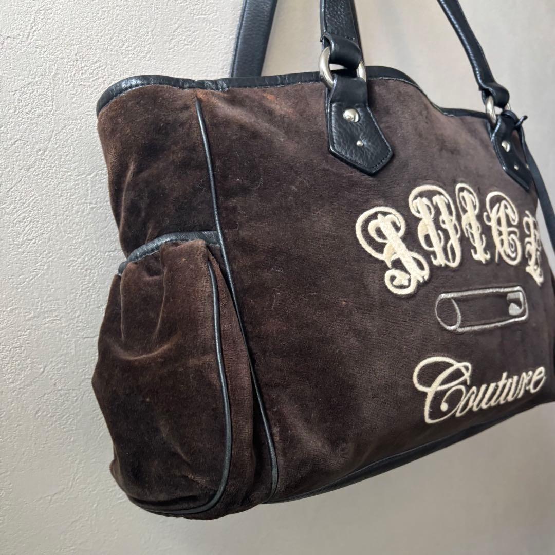 メ*6様 Juicy Couture ベロア トートバッグ ブラウン archi