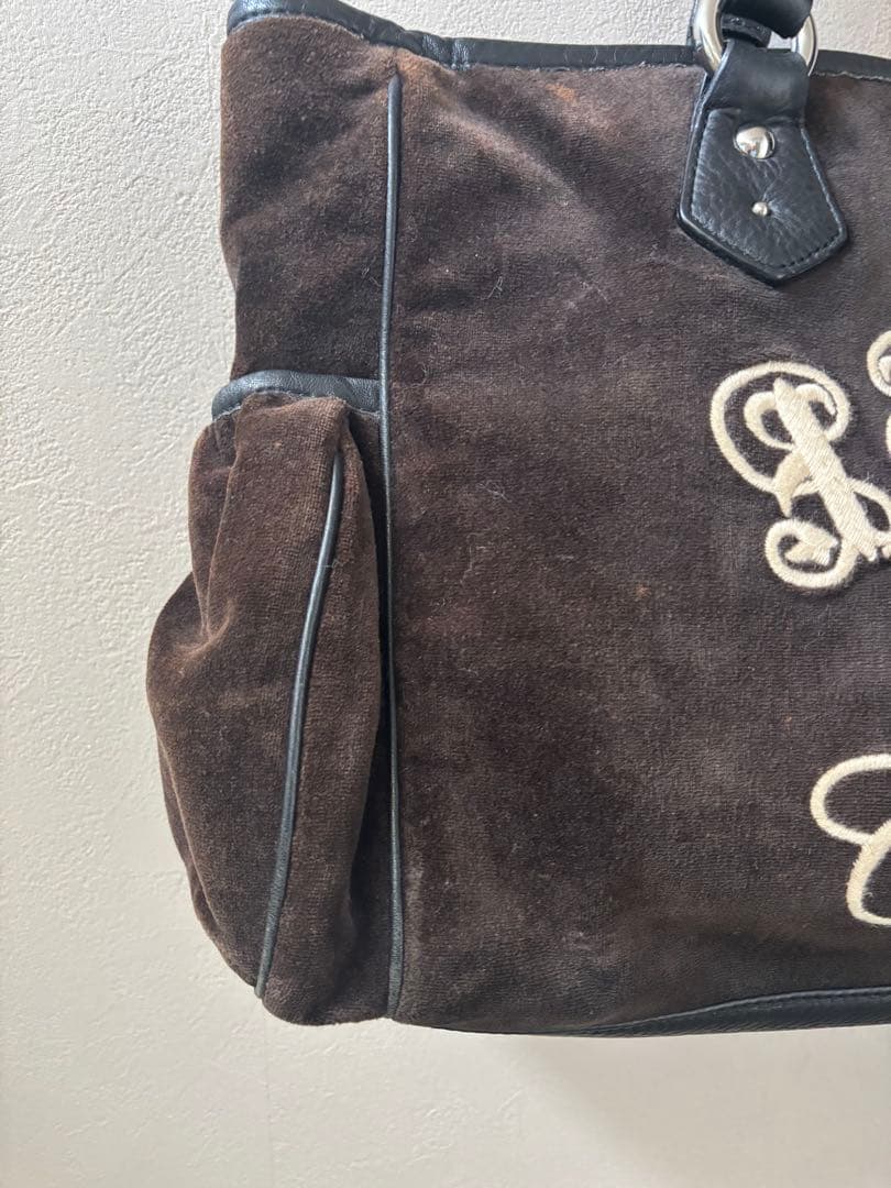 メ*6様 Juicy Couture ベロア トートバッグ ブラウン archi