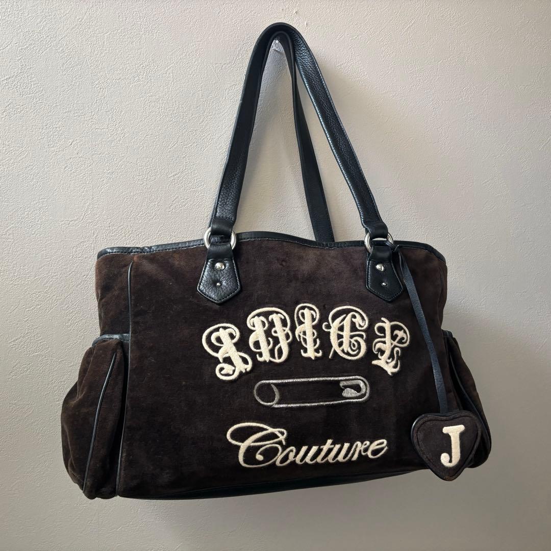 メ*6様 Juicy Couture ベロア トートバッグ ブラウン archi