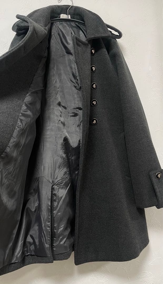 bibiy.olivia coat ビビィ　オリビアコート　ハートボタン　グレー