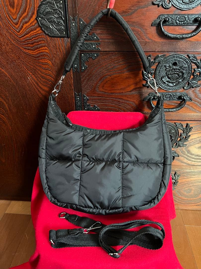 極美品LeSportsac キルティング 2wayショルダーバッグトートバッグ黒