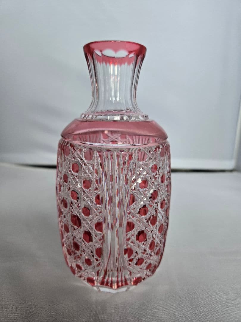 江戸切子クリスタル徳利専用箱付き ５個セット、約15cm