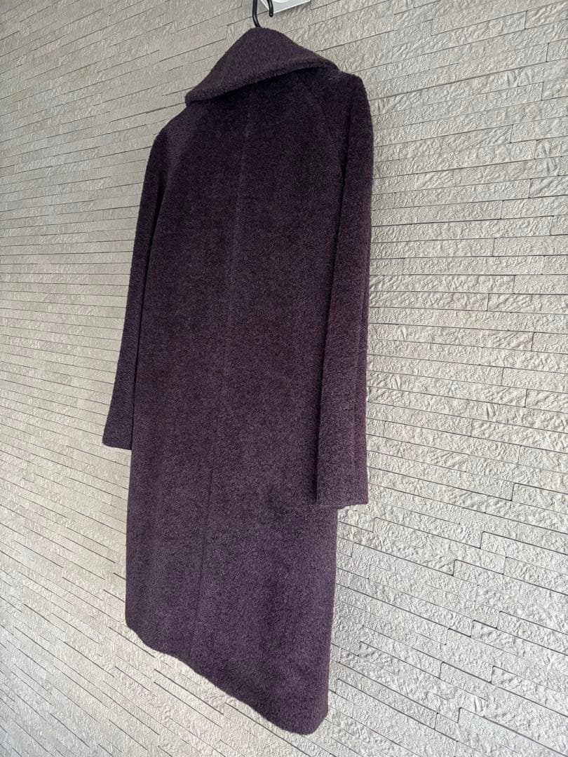 ブラウン系パープル ロングコート Max Mara Studio美品
