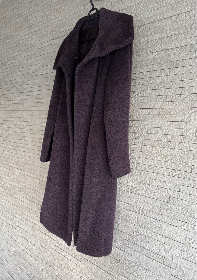 ブラウン系パープル ロングコート Max Mara Studio美品