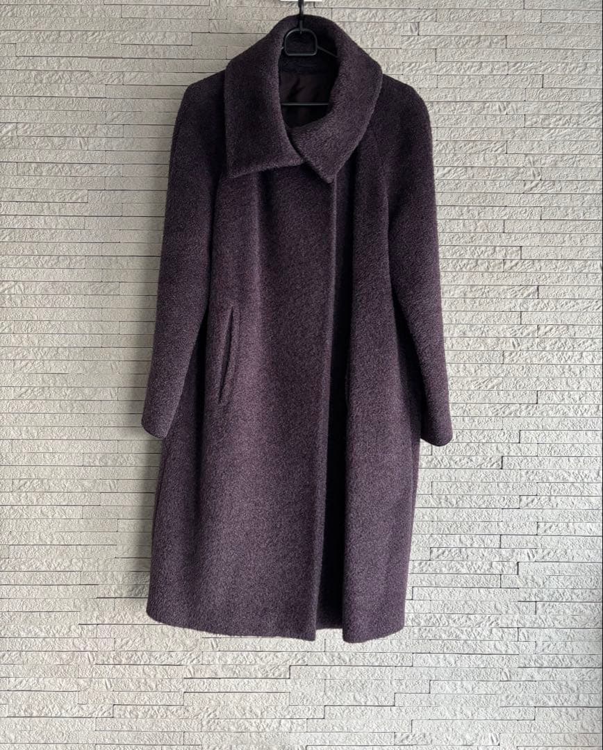 ブラウン系パープル ロングコート Max Mara Studio美品